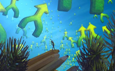 havuzda güzel çiçekler