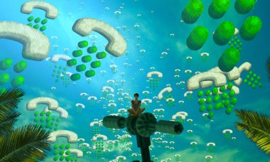 noel ve yeşil gökyüzü