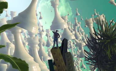 Palmiye ağacı ile soyut arkaplan