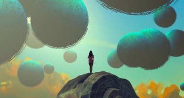 boşluk ile soyut mavi arka plan