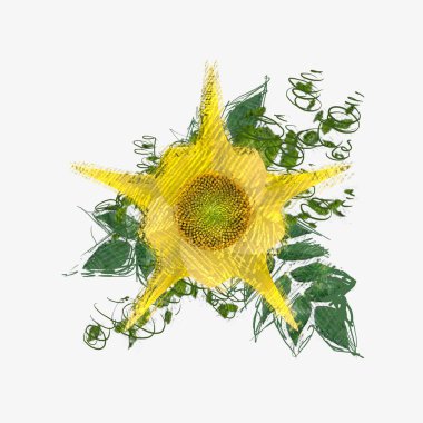 Eskipli arka planda dağınık grungy çiçek