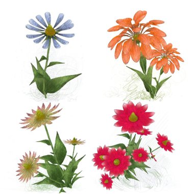 Çiçeklerle kusursuz desen