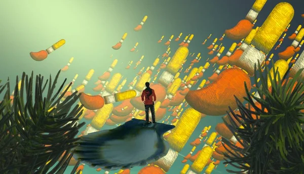 Yılbaşı ağacında tropik balıklar