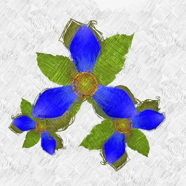 Eskipli arka planda dağınık grungy çiçekler