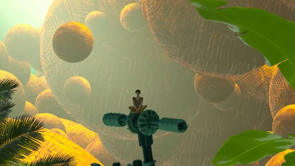 yaprakları ile noel ağacı