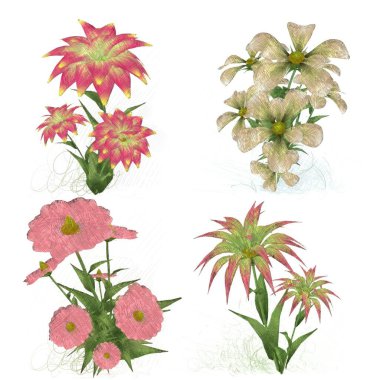 Çiçeklerle kusursuz desen