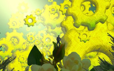 Sarı çiçekli sonbahar arkaplanı