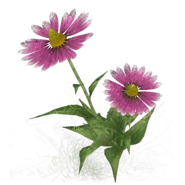 beyaz zemin üzerine suluboya çiçek