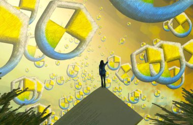 Yeşil arka plan boşluk ile