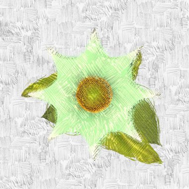 Eskipli arka planda dağınık grungy çiçek