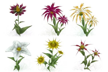 Çiçeklerle kusursuz desen