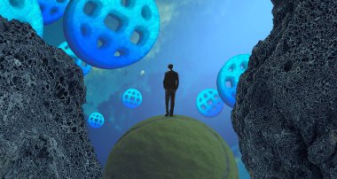 renkli ve yeşil ağaç