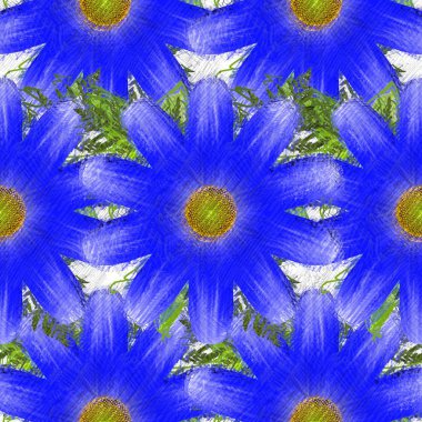 Arka planda çiçekler olan kusursuz desen