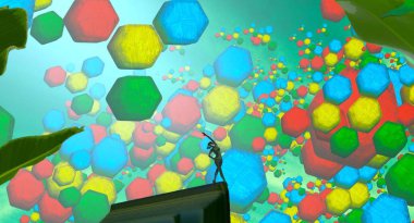 renkli arka plan ile sorunsuz desen