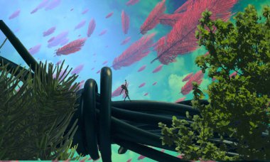 Parktaki renkli çiçekler.