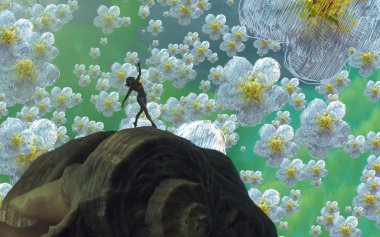 metin için alanı olan soyut kavramsal yaratıcı arkaplan 