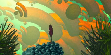 Çiçeklerle soyut arkaplan