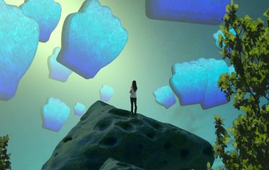 mavi ve beyaz arkaplan