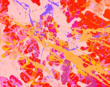 Arkaplanda soyut renkli lekeler           