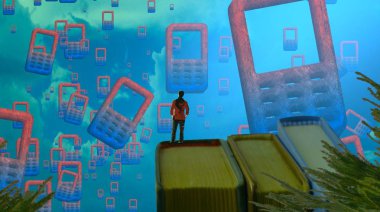 iş adamları ile bilgisayar