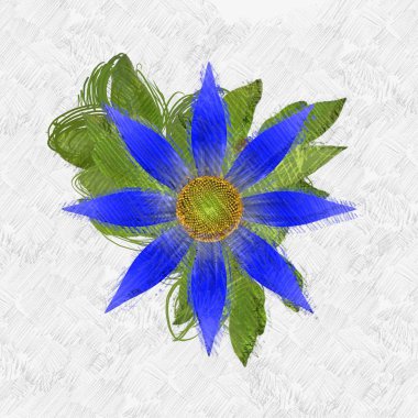 Eskipli arka planda dağınık grungy çiçek