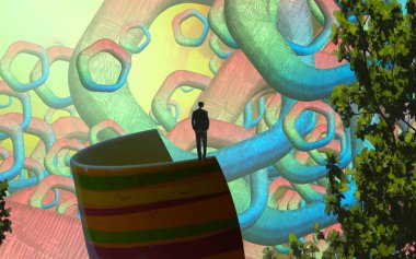 renkli ve noel ağacı