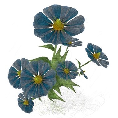 beyaz zemin üzerine suluboya çiçek