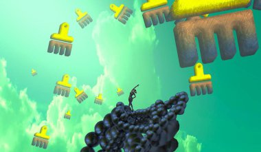 adam ve para simgeleri