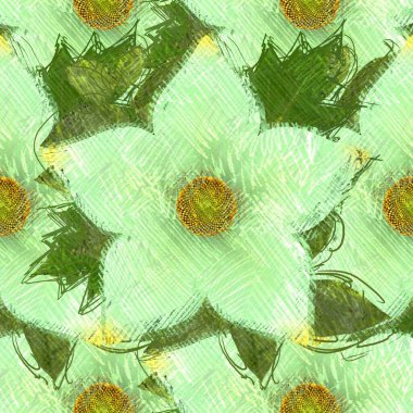 Arka planda çiçekler olan kusursuz desen