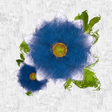 Eskipli arka planda dağınık grungy çiçekler