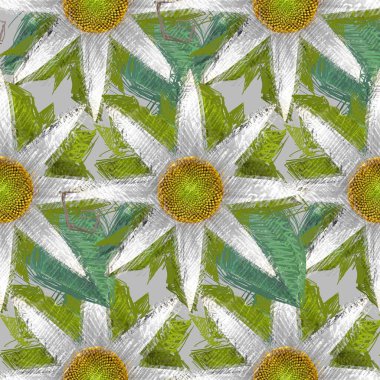 Yeşil yapraklı pürüzsüz desen