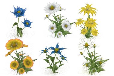 Çiçeklerle kusursuz desen