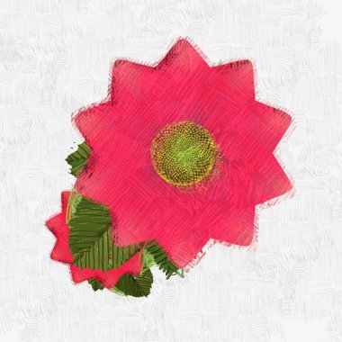 Beyaz arkaplanda kırmızı gül