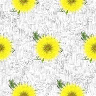 Dağınık tarzda çiçek çizim, grungy arka plan.