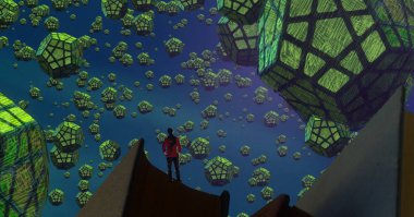 Soyut sanat dokusu. Renkli doku. Modern sanat eserleri. Renkli görüntü. Modern sanat. Çağdaş sanat.