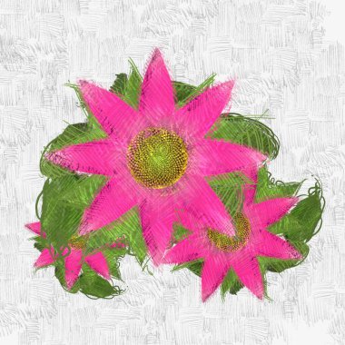 Eskipli arka planda dağınık grungy çiçekler