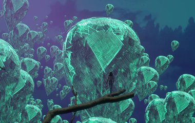 metin için alanı olan soyut kavramsal yaratıcı arkaplan 