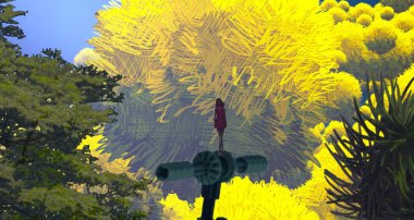 sonbahar ve sarı gökyüzü