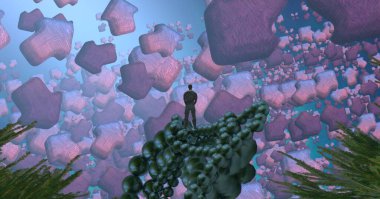 Çiçeklerle soyut arkaplan