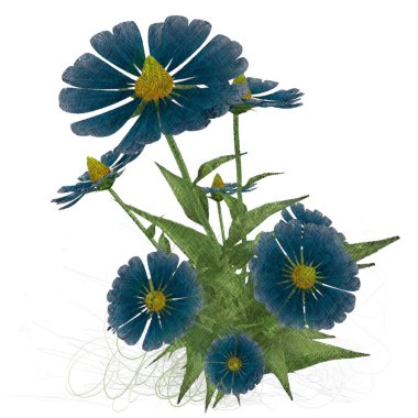 Beyaz arkaplanda güzel çiçekler 