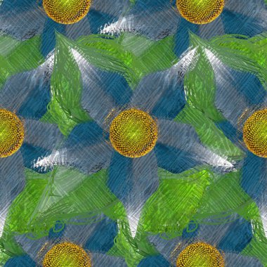 Arka planda çiçekler olan kusursuz desen