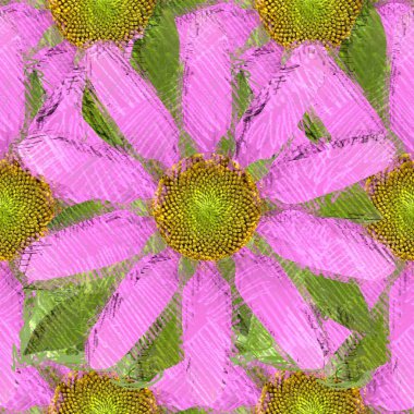 Arka planda çiçekler olan kusursuz desen