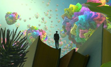 Çiçekli güzel kadın.