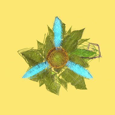 bir ağacın soyut illüstrasyon