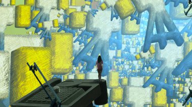 Soyut sanat dokusu. Renkli doku. Modern sanat eserleri. Renkli görüntü. Modern sanat. Çağdaş sanat.