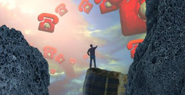 Siyah elbiseli kadın.