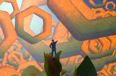 metin için alanı olan soyut kavramsal yaratıcı arkaplan 