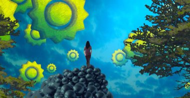 yeşil ve beyaz arkaplan