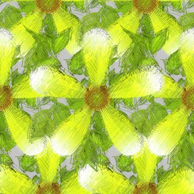 Arka planda çiçekler olan kusursuz desen