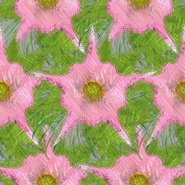 Arka planda çiçekler olan kusursuz desen